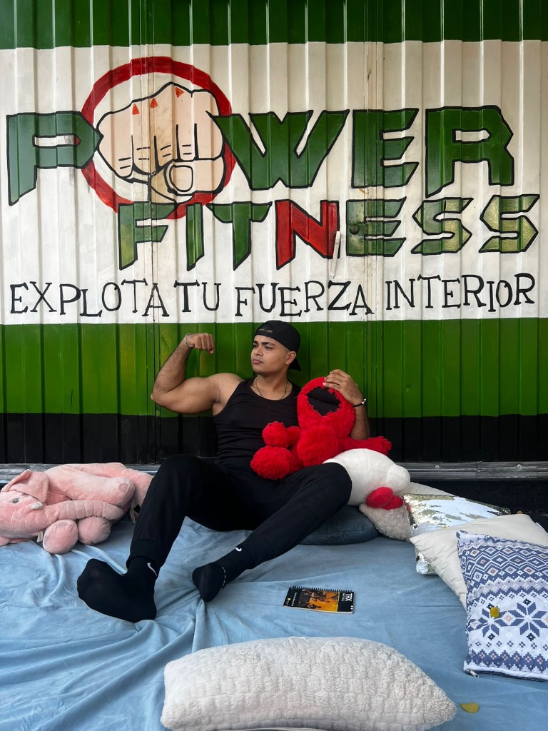 Miembro de Power Fitness en sesión de fotos